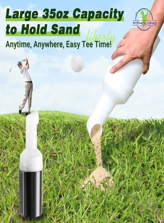 Panglong Golf Cart Sand Bottle with Holder, Universal No-Drilling Golf Sand Bottle, Divot Filler Sand Bottle for Yamaha Club Car EZGO with 1" Square Tube Bracket; Large Capacity, Rattle Proof Holder - Image 2